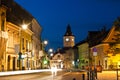 Brasov Council Square at twilight