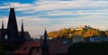 Brasov Old City and hill citadel. Autumn view. Royalty Free Stock Photo