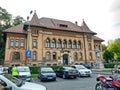 Private parking and an old landmark building from Brasov city