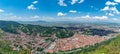 Brasov panorama on a sunny summer day from the Tampa mountain in Brasov, Romania Royalty Free Stock Photo