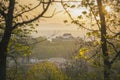 Brasov panorama at sunrise Royalty Free Stock Photo