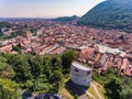 Brasov Romania aerial view Royalty Free Stock Photo