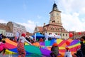 Brasov, Romania - Children fun activities in the Council Square Royalty Free Stock Photo