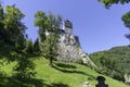 Brasov Romania - 24 August 2022: The medieval Castle of Bran, known for the myth of Dracula Royalty Free Stock Photo