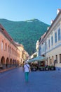 Brasov, Romania - August, 2019: Brasov sign on a Mount Tampa in Brasov city Royalty Free Stock Photo