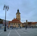 Piata Sfatului, english: Council Square, of Brasov. Royalty Free Stock Photo