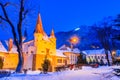 Brasov, Romania. Catherine`s Gate, medieval city walls, Transylvania travel landmark Royalty Free Stock Photo