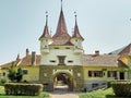 Catherine`s Gate is only original city gate to have survived from medieval times in Brasov, Romania