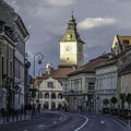 Brasov, romania, europe, foreshortened in the historic center Royalty Free Stock Photo