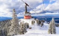 Aerial view of the famous ski slope in Poiana Brasov