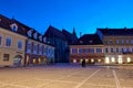 BRASOV, ROMANIA - 26 February 2020:Night image of the old town and City Hall square of Brasov.Panoramic view of the BRASOV old Royalty Free Stock Photo