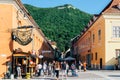 In Brasov Council Square Piata Sfatului Are Located The Council House, The Old Town And The Black Church Royalty Free Stock Photo