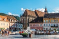 In Brasov Council Square Piata Sfatului Are Located The Council House, The Old Town And The Black Church Royalty Free Stock Photo