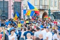 Brasov, Romania. Romanians from abroad protest against the government and the corruption of left-wing party.