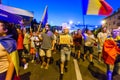 Brasov, Romania. Romanians protest against the gover