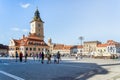 Brasov city hall clock tower located in the old town Council Square Royalty Free Stock Photo