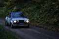 Brasov / Romania - 10/19/2019: Tess Rally 48 - Ford Escort - Porsche 911 turbo PS8 - Glejarie Royalty Free Stock Photo