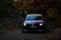 Brasov / Romania - 10/19/2019: Tess Rally 48 - Suzuki CUP - Davit TarÃâºa and his Suzuki Swift Sport on PS8 - Glejarie Royalty Free Stock Photo