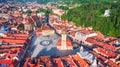 Brasov, Romania, Transylvania - Aerial downtown view Royalty Free Stock Photo