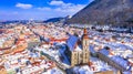 Brasov, Transylvania - Black Church and Council Square Royalty Free Stock Photo