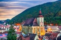 Brasov, Transylvania - Black Church at night, saxon cathedral