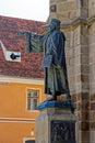 Statue of Johannes Honterus, Brasov, Transylvania, Romania Royalty Free Stock Photo