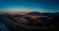 Brasov, Transylvania. Romania. Panoramic view of the old town and Tampa mountain Royalty Free Stock Photo