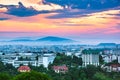 Brasov, Transylvania, Romania - Sunrise with the University building