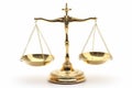 Brass Balance Scale - Symbol of Justice, Ideal for Lawyer Concepts, generative AI Royalty Free Stock Photo