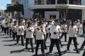 Brass band marching along the street Royalty Free Stock Photo