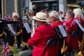 Brass Band musicians Ulverston, Cumbria, UK.