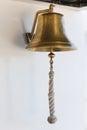 Old brass bell on a boat