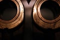 Brass bushings Royalty Free Stock Photo