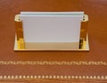 Brass business card holder Royalty Free Stock Photo