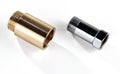 Brass and chrome plated regular couplings with internal and external thread