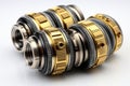 Brass Couplings on white background