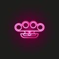 brass, criminal, gang, criminal neon style icon. Simple thin line, outline of mafia icons for ui and ux, website or mobile