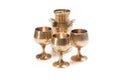 Brass cups Royalty Free Stock Photo