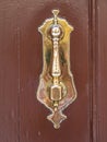 Brass door knocker Royalty Free Stock Photo