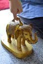 Brass elephant cast lots Royalty Free Stock Photo
