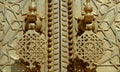 Brass gate with doorknockers