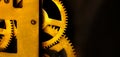 Brass gears of antique watches. Royalty Free Stock Photo
