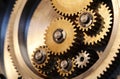 Brass gears of a locking mechanism