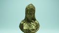 Brass Gold Bronze Statue Religion Sculpture Woman Mary Art Ancient Royalty Free Stock Photo