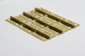 Brass hinge on white background Royalty Free Stock Photo