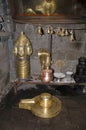 Brass idols of Lord Shiva and Shivlinga in Kukdeshwar Temple, dedicated to Lord Shiva, it lies on the banks of Kukdi river, locate