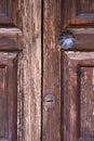 Brass knocker and wood glass door caronno varesino varese