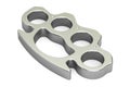 Brass knuckles, 3D rendering Royalty Free Stock Photo