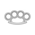 Brass knuckles icon. Royalty Free Stock Photo