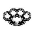 Brass knuckles illustration Royalty Free Stock Photo